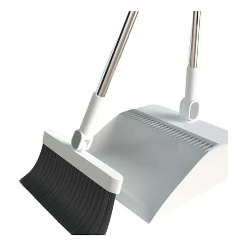 GENERICO - Set Escoba Y Pala Con Dientes Plegable Gira 180 Grados
