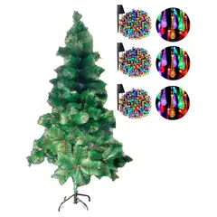 GENERICO - Arbol De Navidad Con Base + 6 Luces Solares Modelos Variados