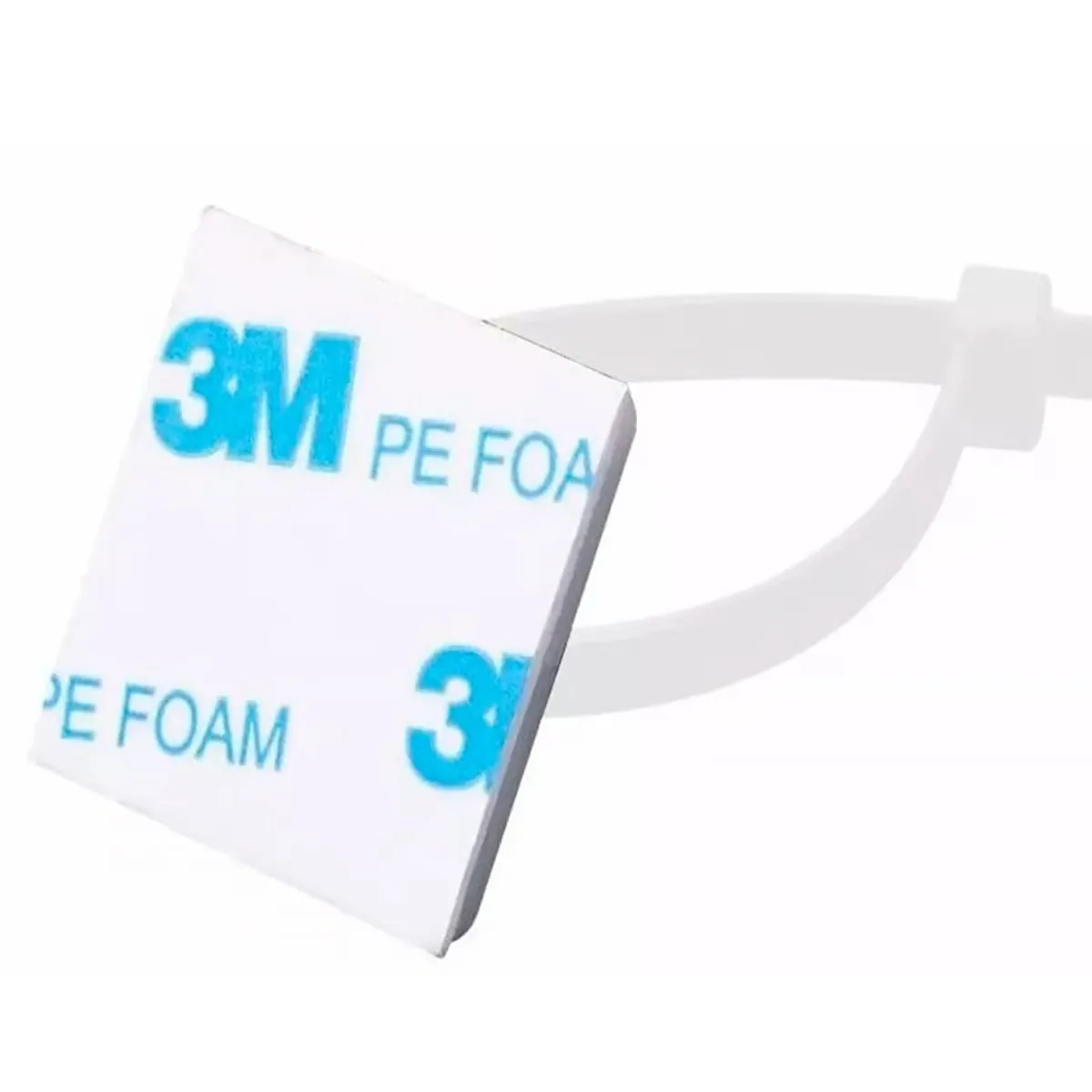 ATLANTICSWIRE - BASE PARA AMARRA PLASTICA 2X2 CMS BLANCA 10 UNIDADES