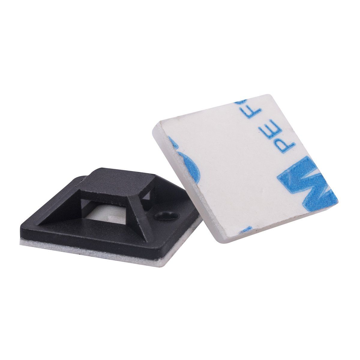 ATLANTICSWIRE - BASE PARA AMARRA PLASTICA 2X2 CMS NEGRA 10 UNIDADES