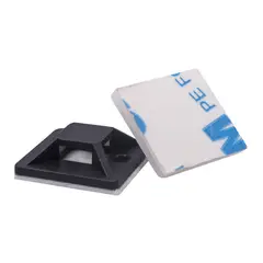ATLANTICSWIRE - BASE PARA AMARRA PLASTICA 2X2 CMS NEGRA 10 UNIDADES