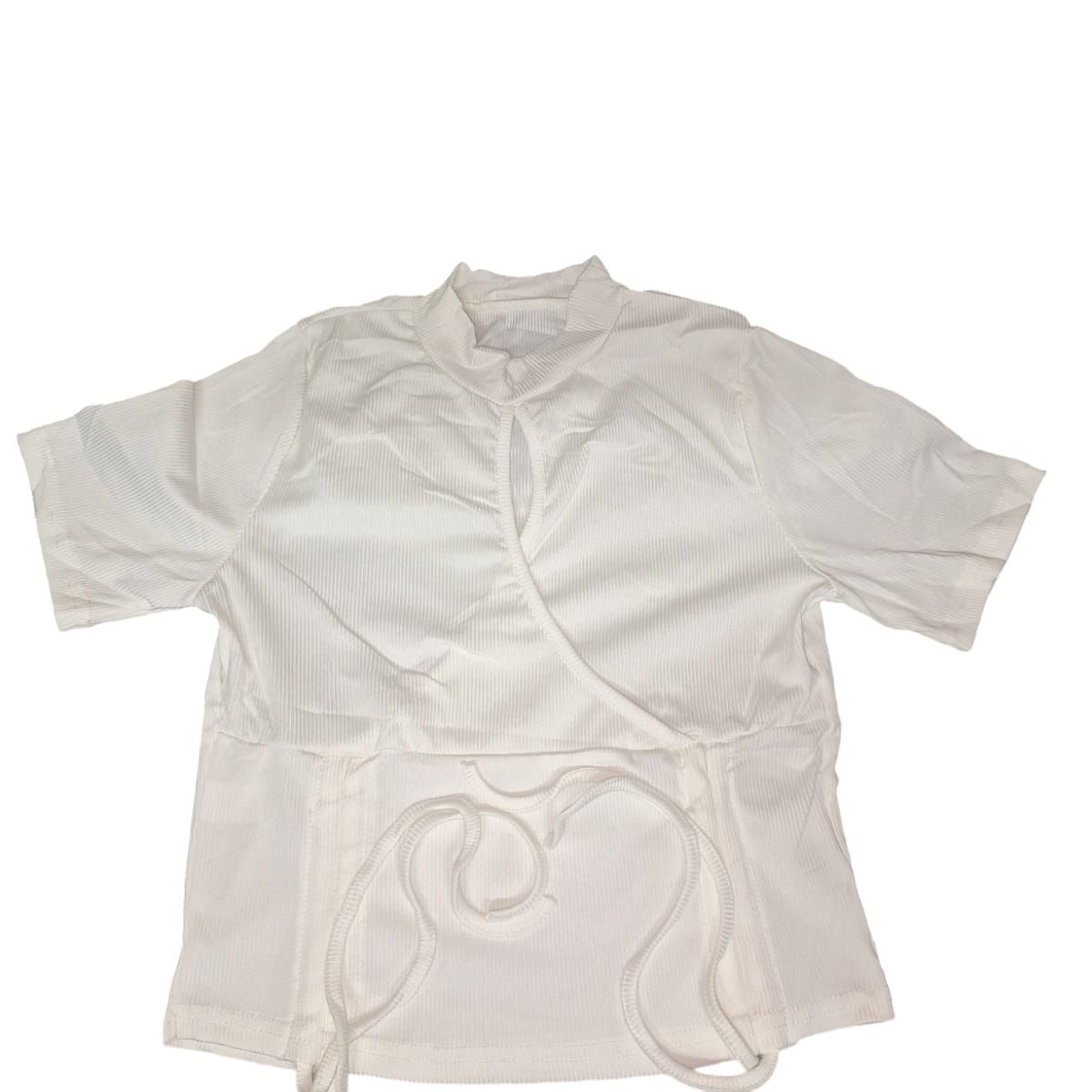 GARSIL - Crop Top Peto Para Mujer De Mangas Cortas Ajustable Con Escote