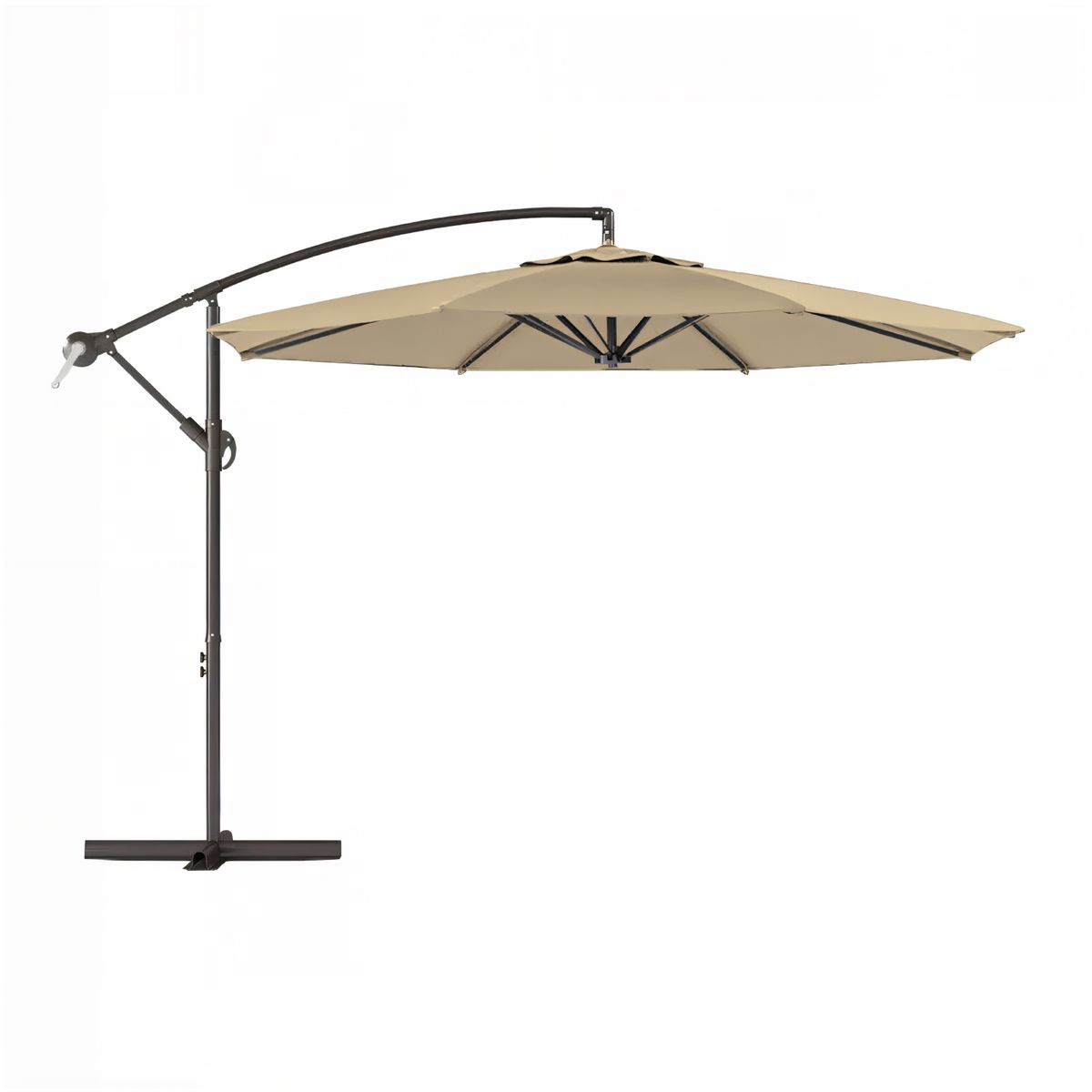 VINCENZI - Quitasol Lateral 3x3mt Sombrilla Terraza Sol Lluvia Beige Vincenzi