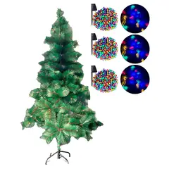 GENERICO - Arbol De Navidad Con Base + 6 Luces Solares Modelos Variados