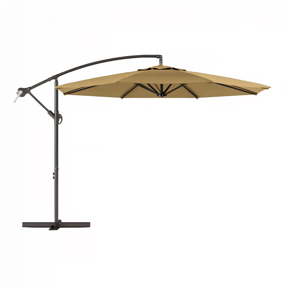 VINCENZI - Quitasol Lateral 3x3mt Sombrilla Terraza Sol Lluvia Khaki Vincenzi