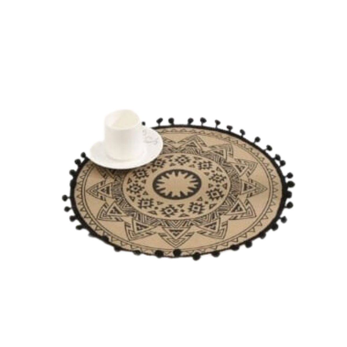 GENERICO - Set 06 Manteles Individuales De Mesa Bohemio Redondo