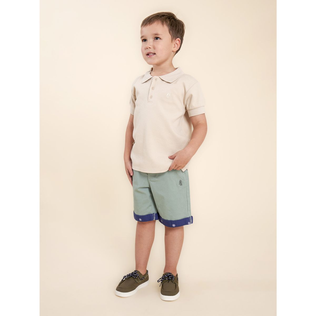 HUSH PUPPIES - Short Niño Cameron Verde HUSH PUPPIES