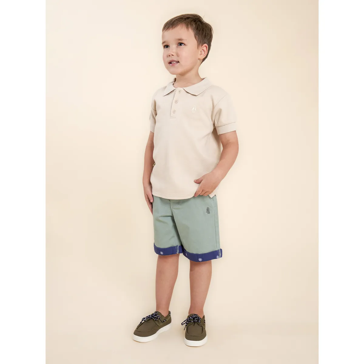 HUSH PUPPIES - Short Niño Cameron Verde HUSH PUPPIES