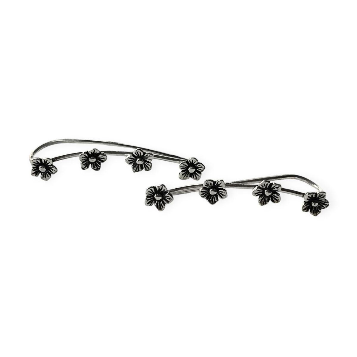 COGGIOLA - Aros Trepadores 4 Flores Plata Fina 925