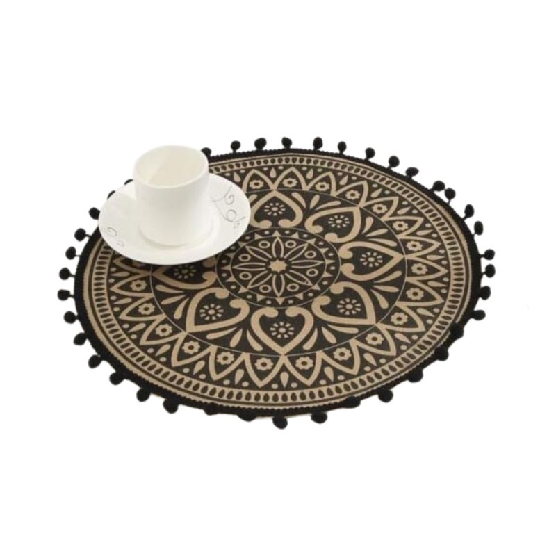 GENERICO - Set 06 Manteles Individuales De Mesa Bohemio Redondo