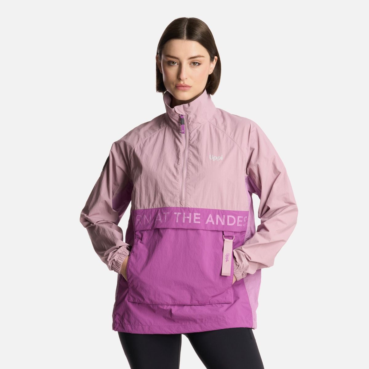 LIPPI - Chaqueta Mujer WindCity WindBreaker 1/4 Zip Jacket Lila Lippi