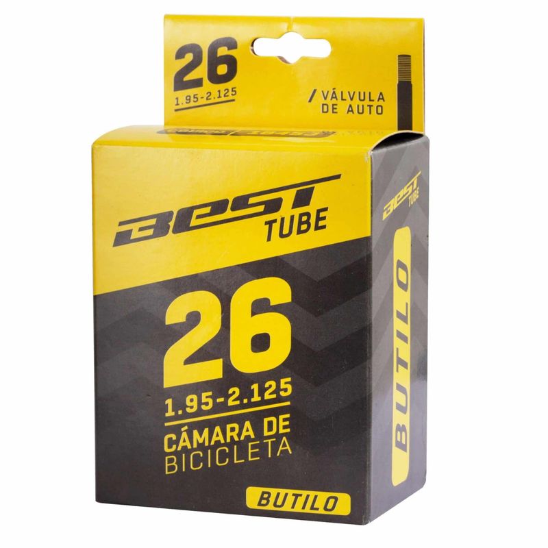 BEST - Camara Bicicleta Aro 26 X 1.95 A 2.125 V.auto 48 Mm Best