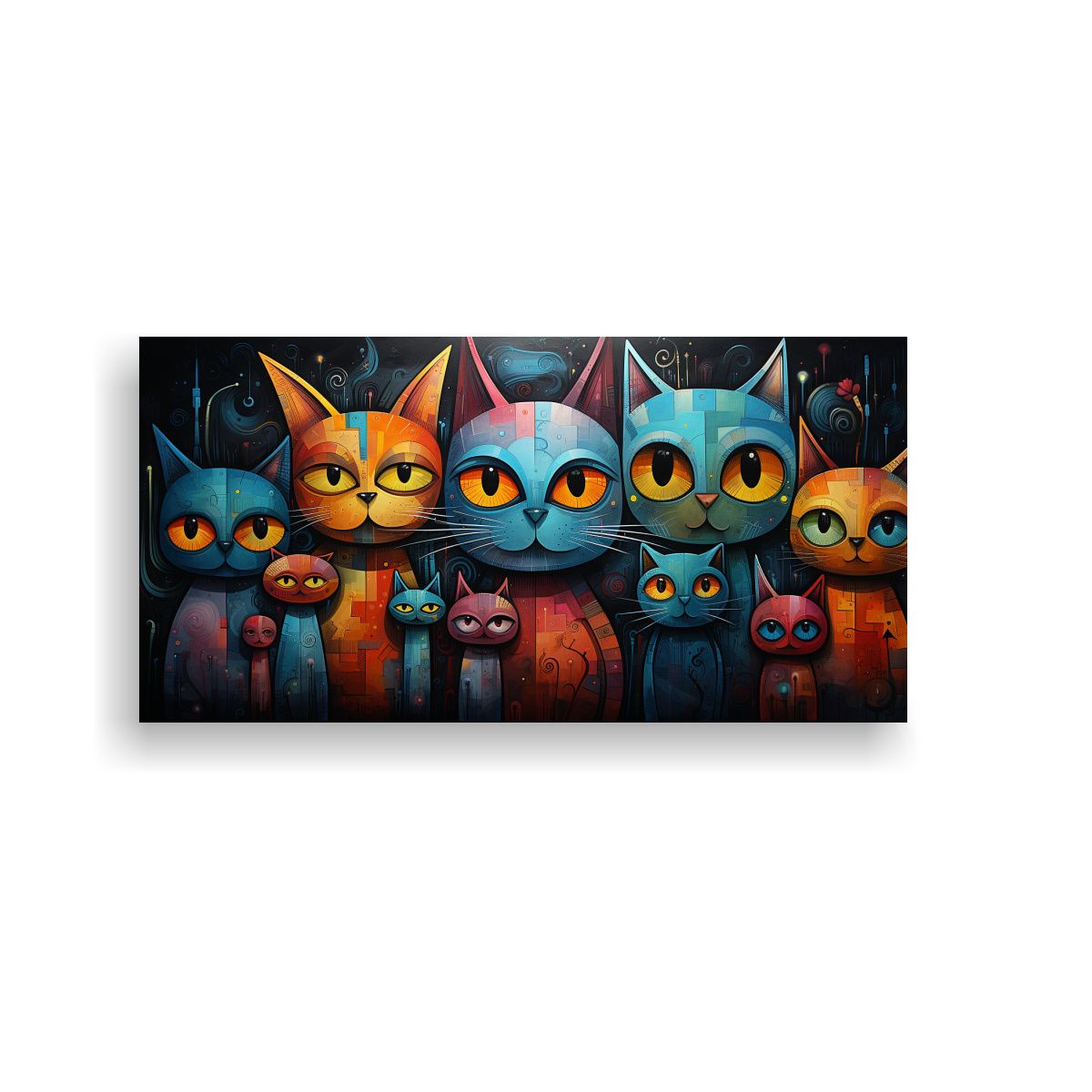 GENERICO - Cuadro Tela Moderno Estilo Paul Klee Surrealismo G 160x80cm