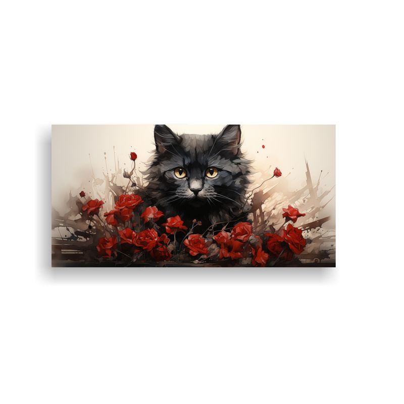 GENERICO - Cuadro Lienzo Equilibrio Gatos Apilados Estilo Tin 160x80cm