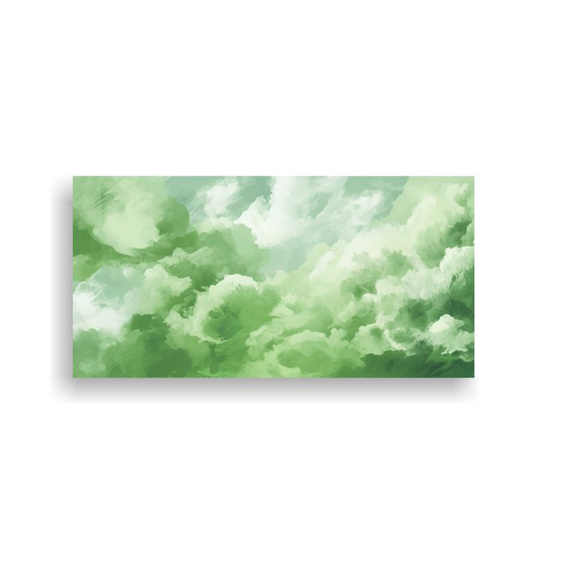GENERICO - Pintura Decorativa Obra Maestra Verde Con Fondo D 160x80cm