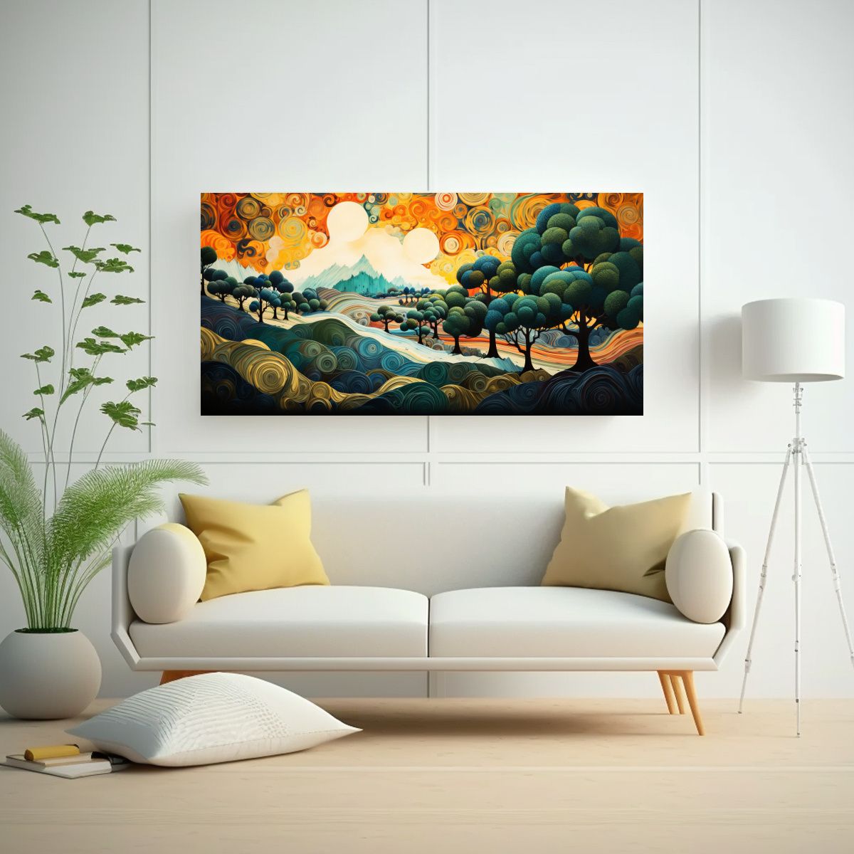 GENERICO - Cuadros Decorativos Abstractos En Armonía De Colo 160x80cm