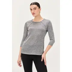 MA GRIFFE - Polera Lisa Gris Magriffe