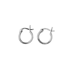ANDREA COGGIOLA JOYAS - Aros Argollas Tubo Cuadrado Plata Fina 925