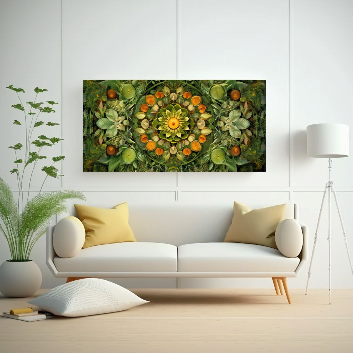 GENERICO - Patrón Mandala Minimalista Digital De Lienzo Dibu 160x80cm