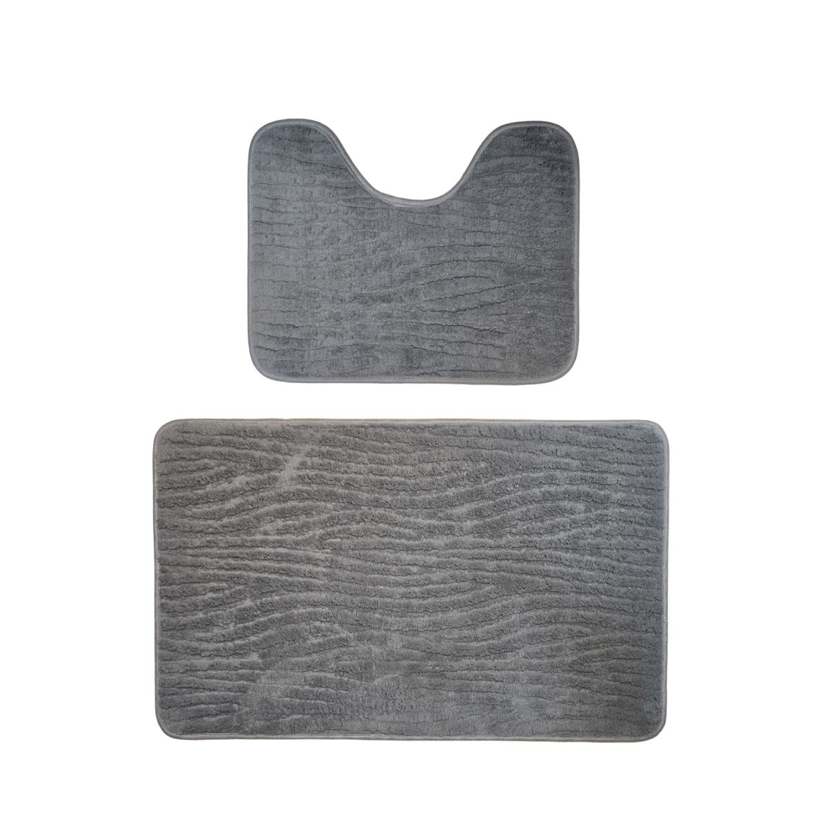GENERICO - Conjunto De 3 Alfombra De Baño Suaves Absorventes Microfibra - Gris