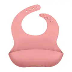 INFANTI - Babero de Silicona Rojo
