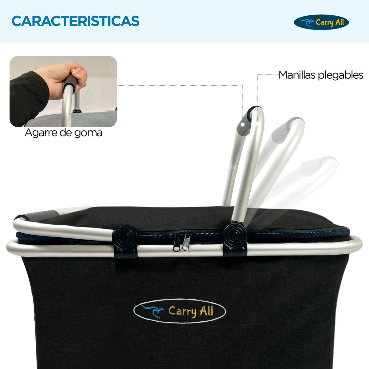 CARRY ALL - Cesta Cooler Picnic 27 Litros Carry All® Go Out Canasto Térmico Plegable