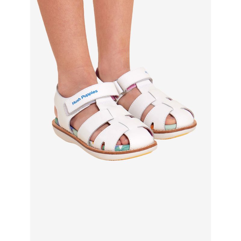 HUSH PUPPIES - Sandalia Cuero Blanca Niña Penny [26-29] HUSH PUPPIES