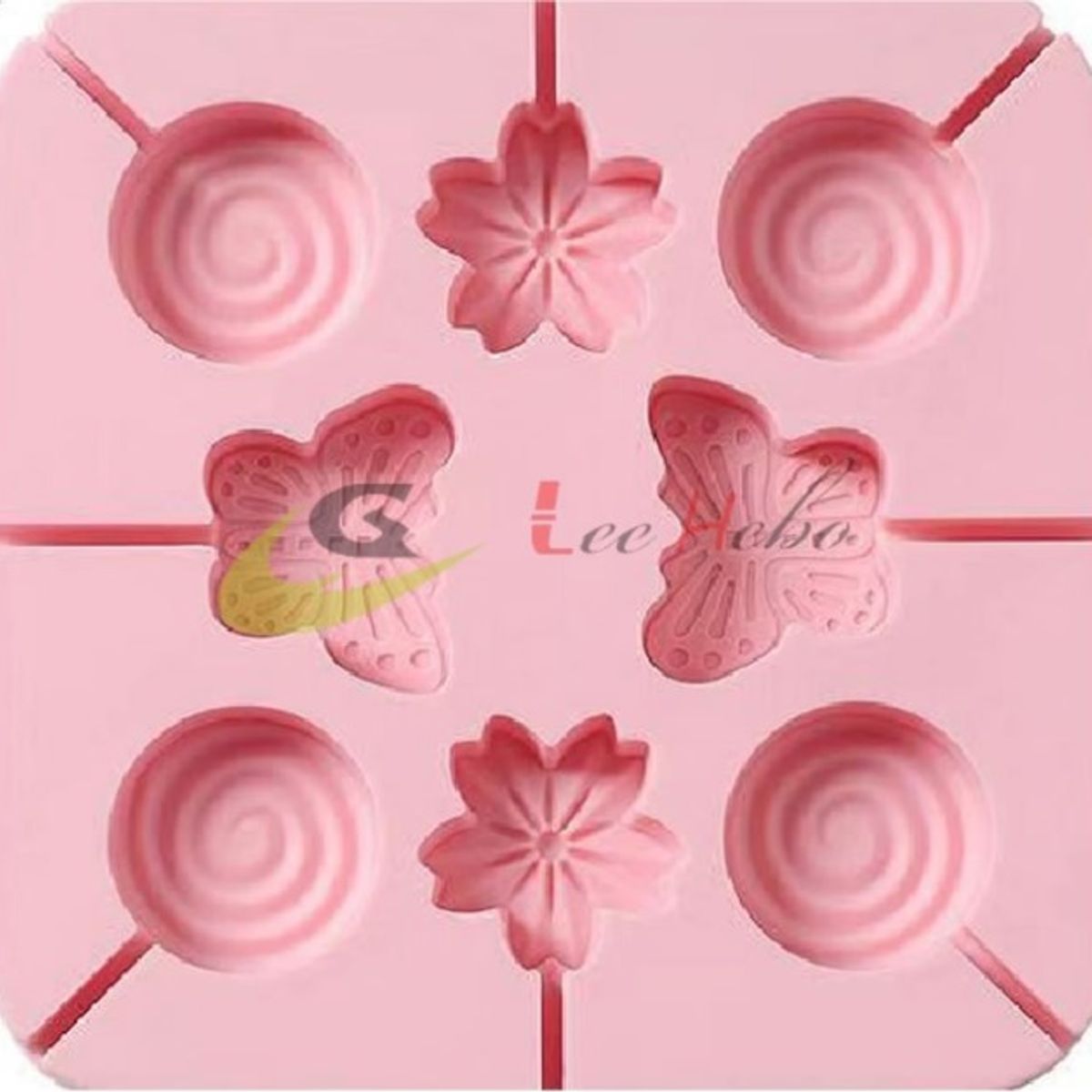 GENERICO - Molde Silicona Para Chocolate Forma Paletas Mariposas-Flor