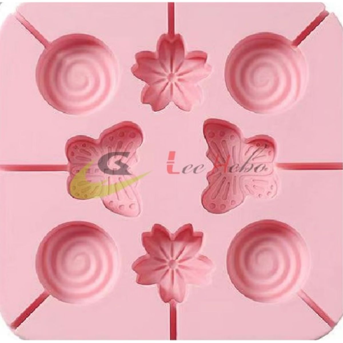 GENERICO - Molde Silicona Para Chocolate Forma Paletas Mariposas-Flor