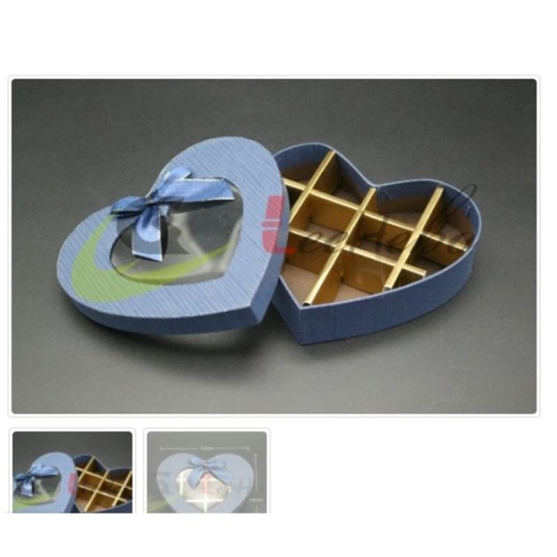 GENERICO - Caja Para Chocolate 10 Puestos Forma Corazon