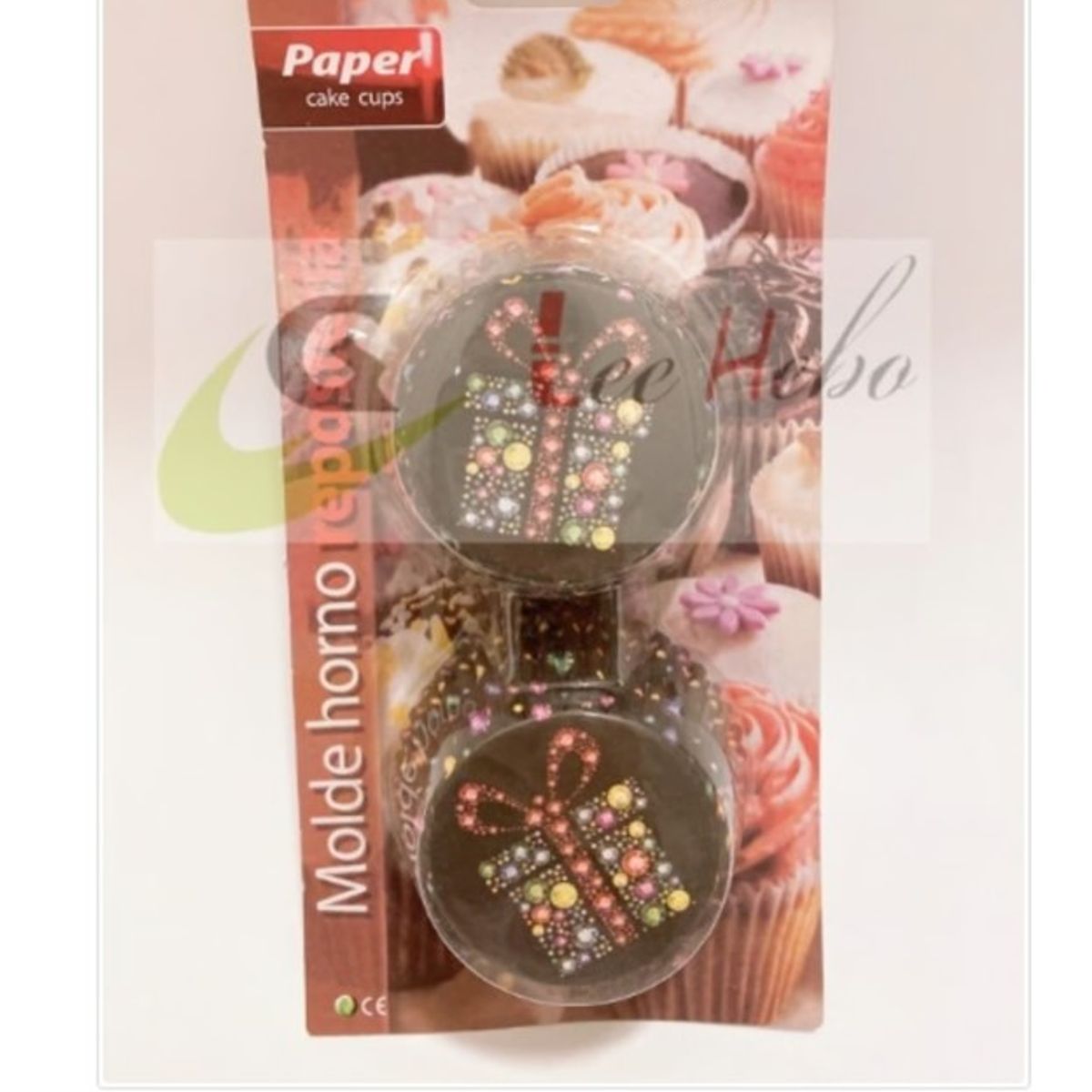 GENERICO - Capsula Cupcake 12cm 2 Divisiones 100 Pcs