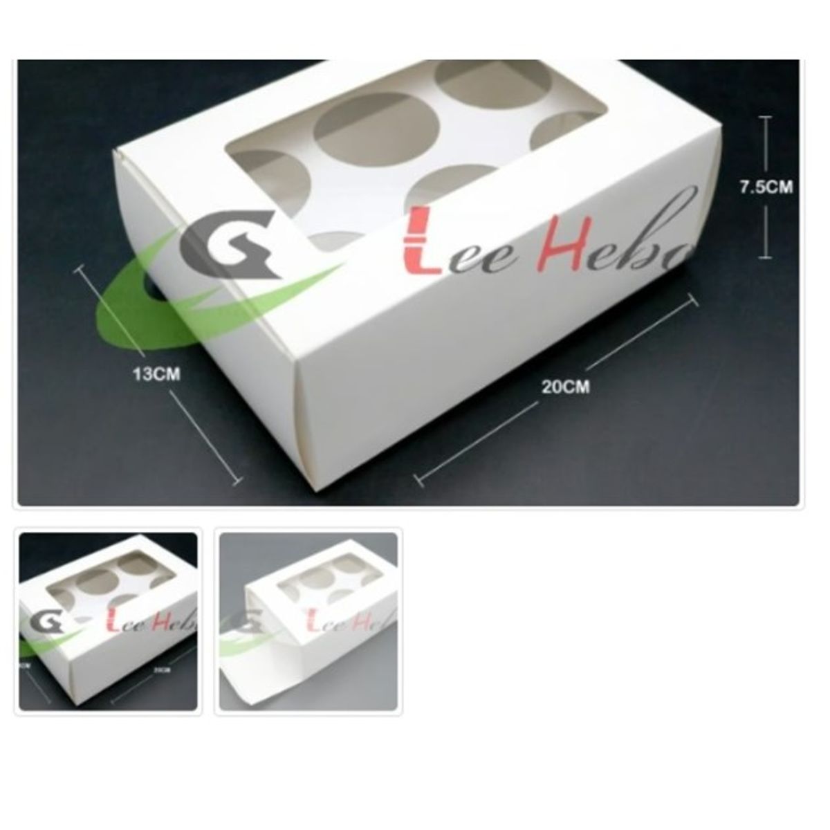 GENERICO - Caja Para Cupcake *6 Puestos – 6 Pcs