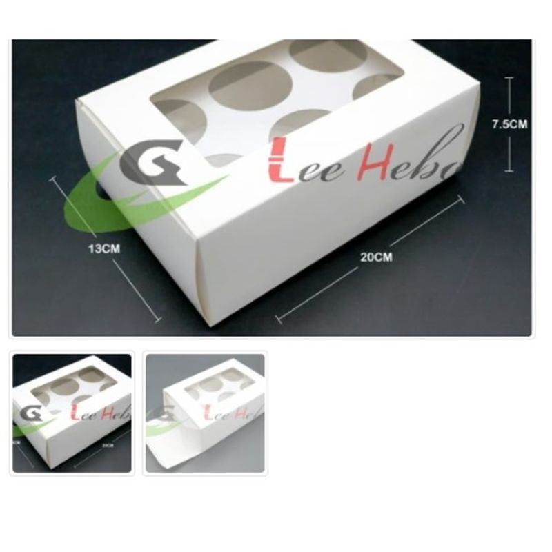 GENERICO - Caja Para Cupcake *6 Puestos – 6 Pcs