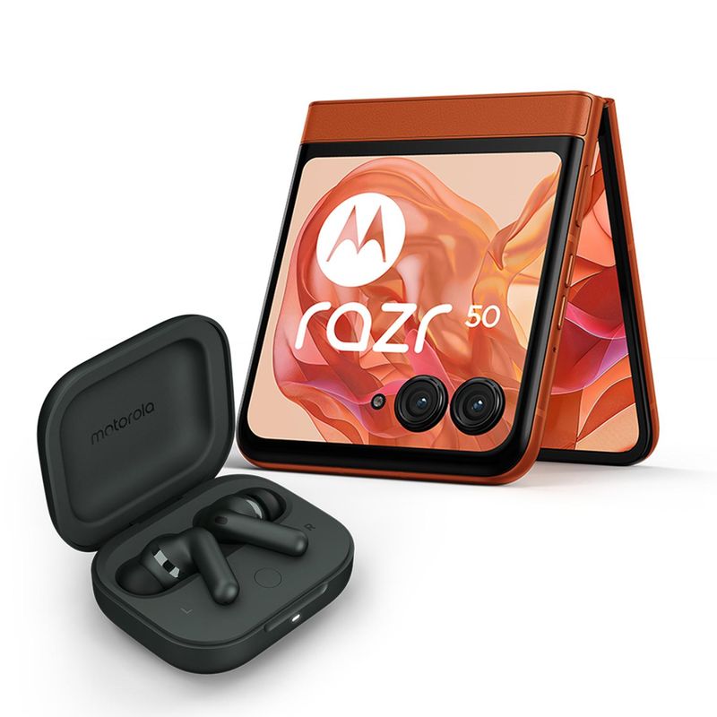 MOTOROLA - Motorola Razr 50 Naranja 12+512GB + Motobuds+