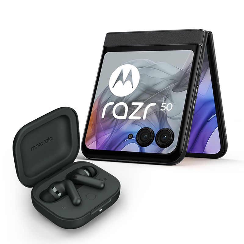 MOTOROLA - Motorola Razr 50 Gris carbon 12+512GB + Motobuds+
