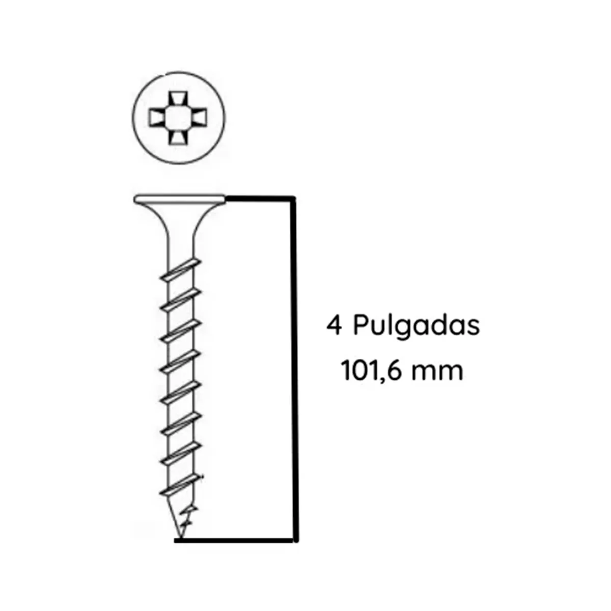 GENERICO - Tornillo Vulcanita Crs Zincado 8 X 4 - bolsa 100 Unidades