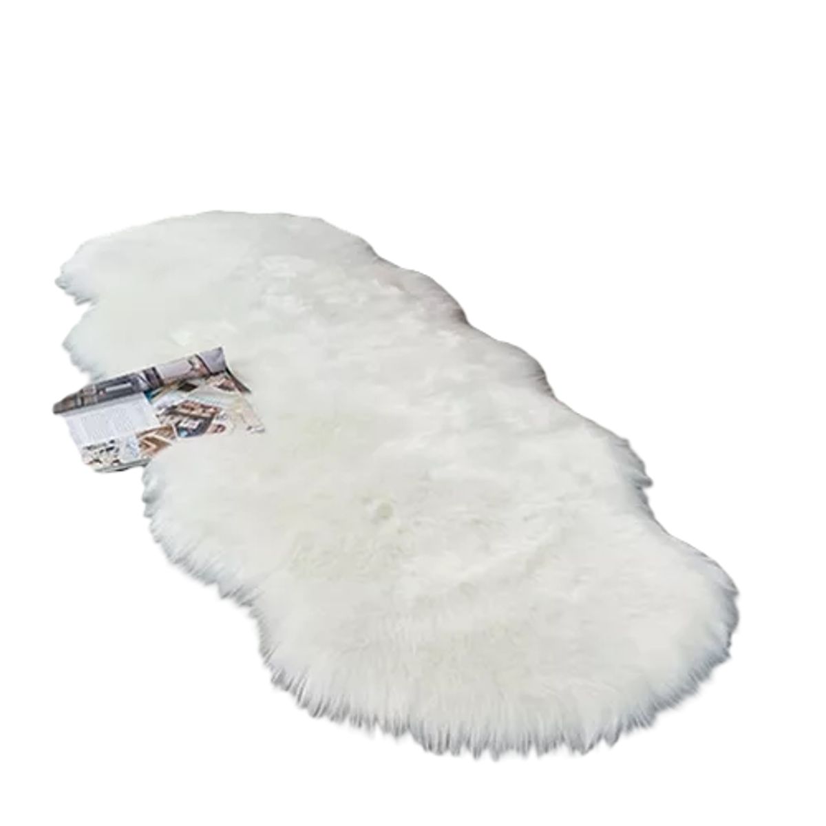 ANGELES DEL HOGAR - Alfombra Piel de Oveja 180x60cm Blanco