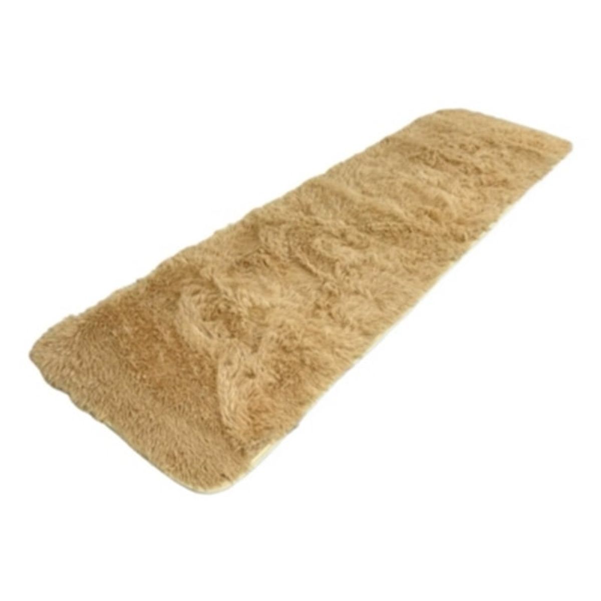 ANGELES DEL HOGAR - Alfombra Peluda Pasillera 200x55cm Beige