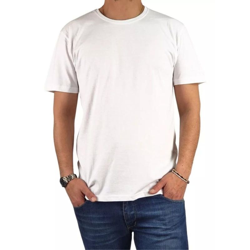 MPROPIA - Polera Manga Corta Algodón Hombre Lisa Basic