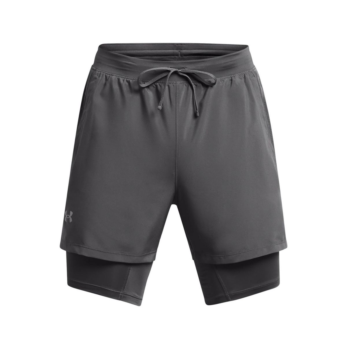 UNDER ARMOUR - Shorts Launch 2 en 1 de 5" hombre Gris UNDER ARMOUR