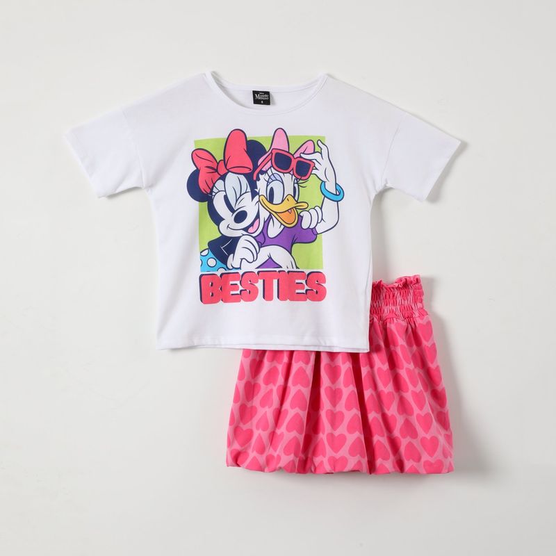DISNEY - Conjunto Niña Daisy y Minnie Blanco Disney