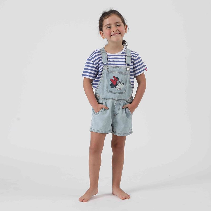 DISNEY - Conjunto Niña Jardinera Denim Minnie Disney_.