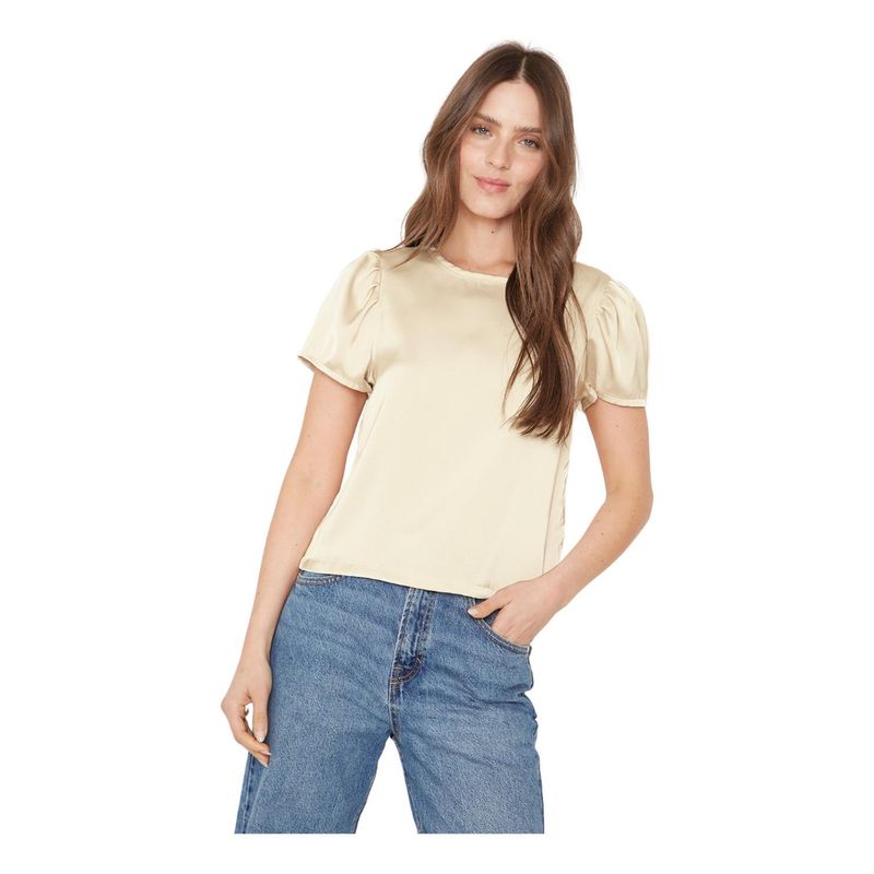 JACINTA TIENDA - Blusa Olivia satin dorada Jacinta Tienda