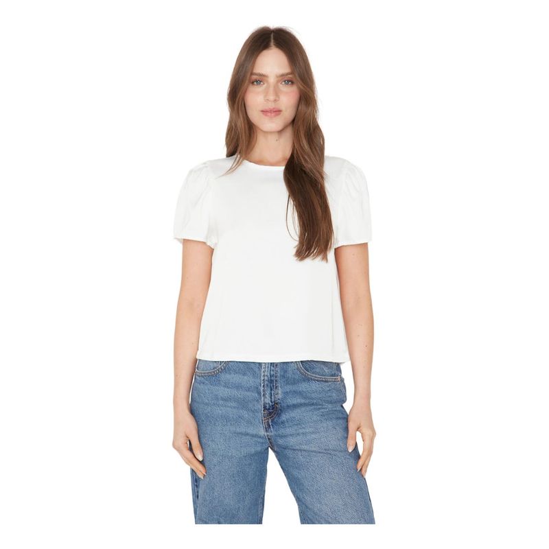 JACINTA TIENDA - Blusa Olivia satin blanca Jacinta Tienda
