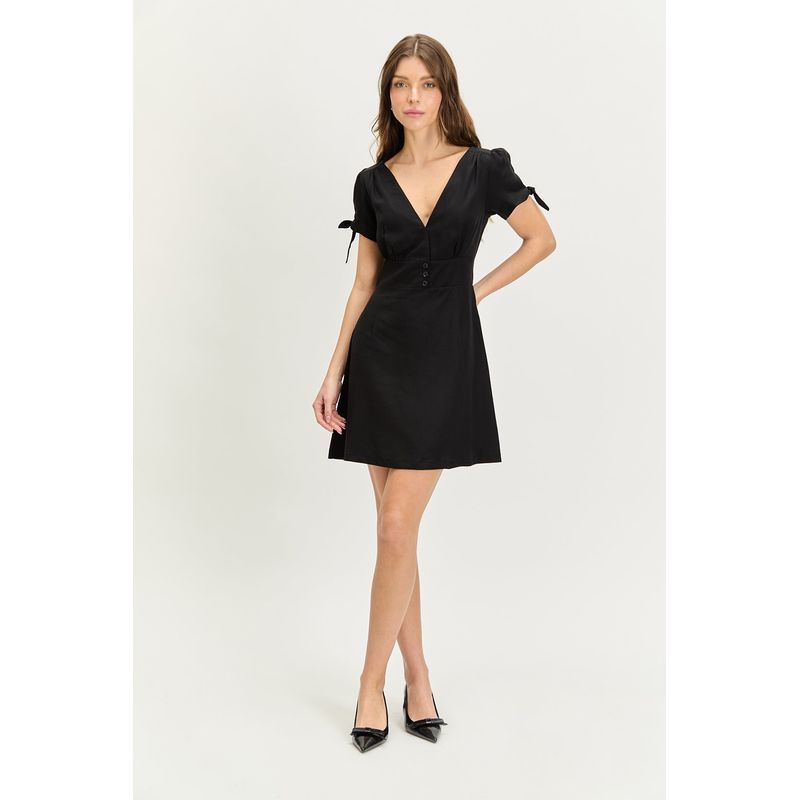 IO - Vestido Liso Negro iO