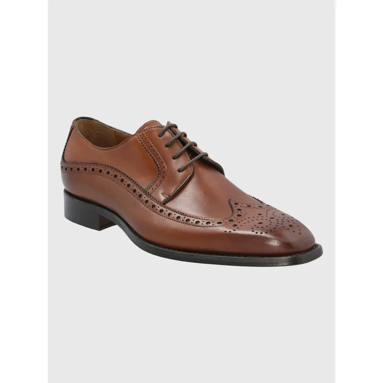 Zapato Cuero Café Hombre Marino