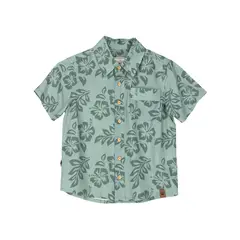 HUSH PUPPIES - Camisa Niño Hibisco Verde