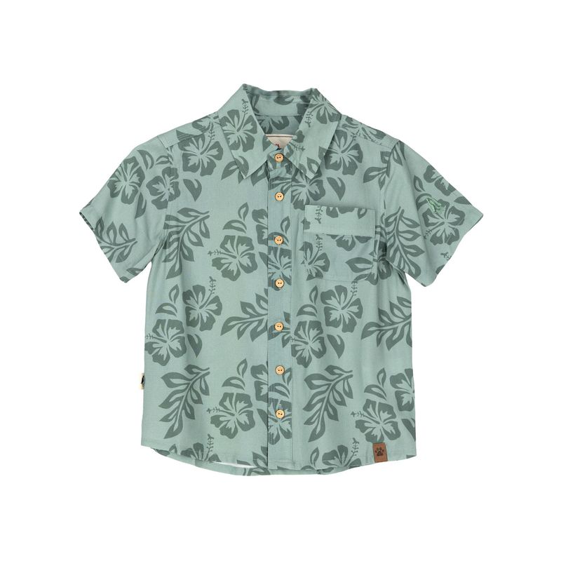 HUSH PUPPIES - Camisa Niño Hibisco Verde HUSH PUPPIES