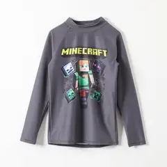 MINECRAFT - Polera Uv Niño Personajes Gris