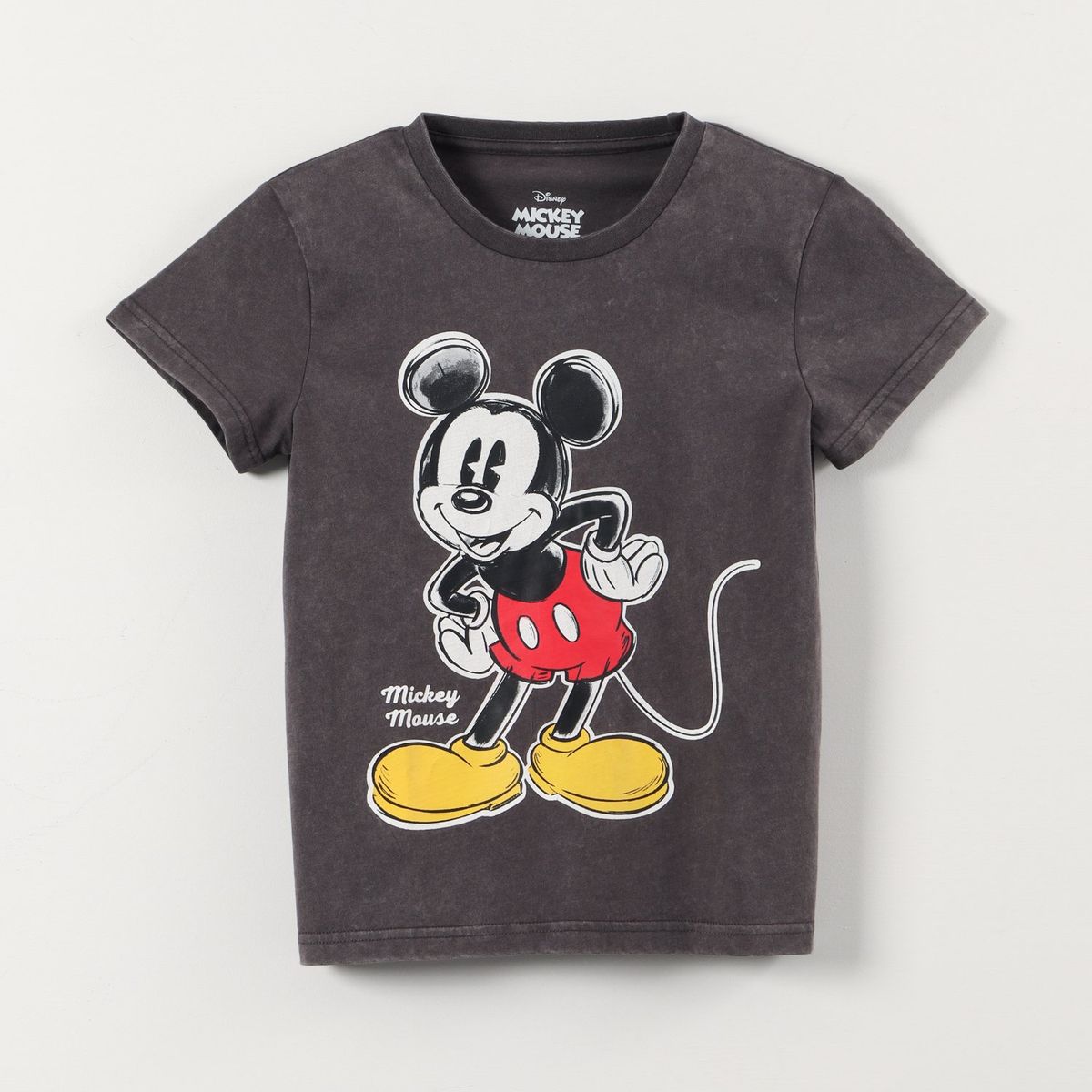 DISNEY - Polera Manga Corta Hombre Mickey Gris Disney